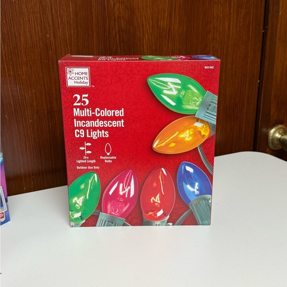 25 Multi-Colored Incandescent C9 string Lights Large bulbs - Picture 1 of 11